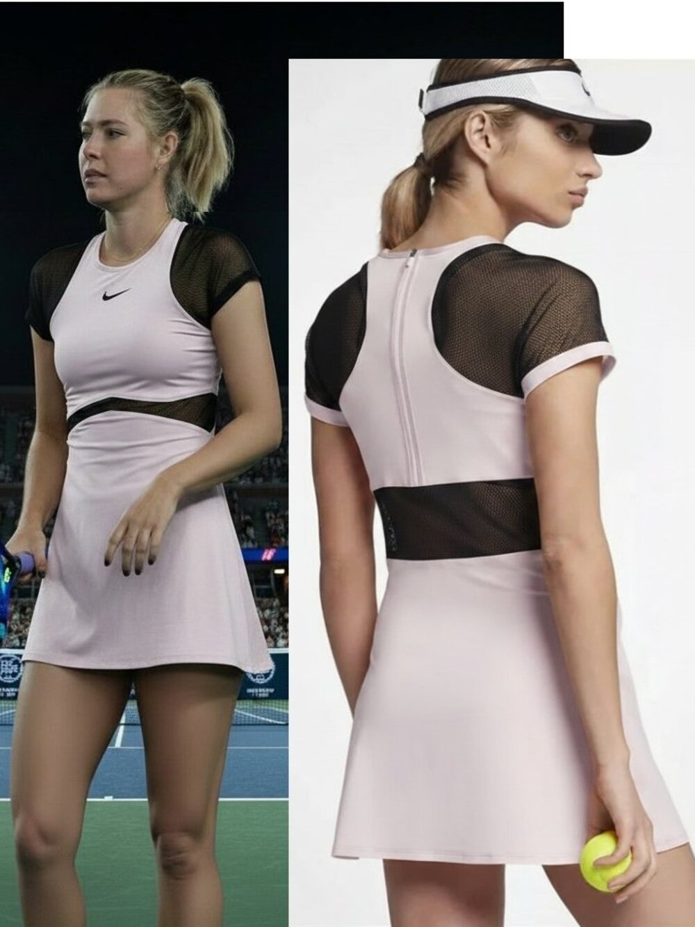 NWT Nike Maria Sharapova Tennis Dress w/ ZIPPER skirt M Medium